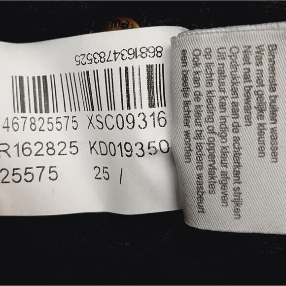 MAVI Jeans Co. High Rise Distressed Ripped Cuffed Hem Black Jean Shorts Sz 25 - Picture 13 of 14